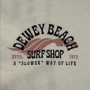 Dewey Beach DE White Surf Shop T-Shirt Szie Medium Unisex